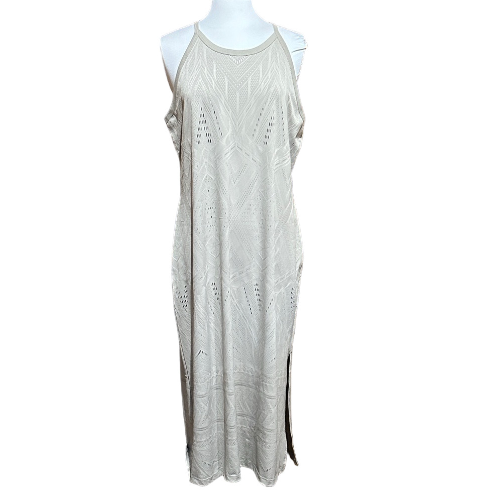 House of Harlow 1960 Laser Cut Midi Dress Taupe Size XL - NWOT